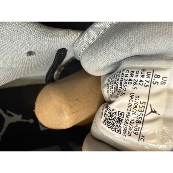 Nike Men's Air Jordan 1 Low Lace-up Sneakers Light Smoke Grey Size 8.5 NWOT - Picture 12 of 15